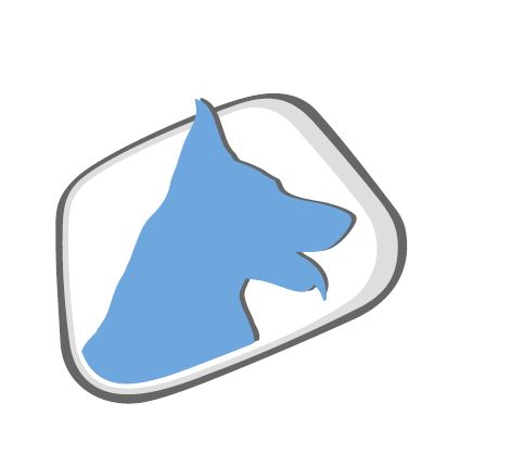 blauer Hund-Logo